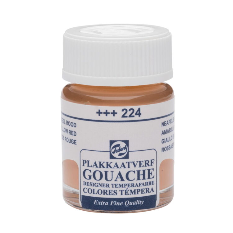 224 16 TALENS TEMPERA PAINT 16 ML. - NEAPOLITAN YELLOW RED - Image 1