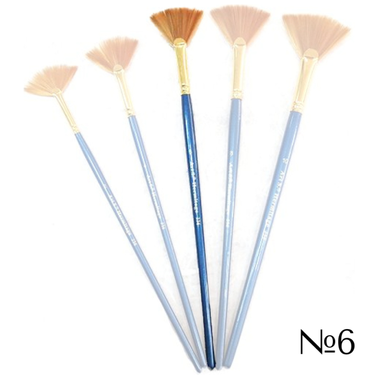 236006 HERMITAGE BRUSH SYNTHETIC FAN No. 6 - Image 1