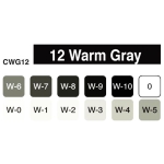 COPIC MARKER SET - WARM GRAY 12 COLORS - Image 3