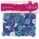 DOCRAFTS BUTTONS ASSORTED BLUE 250G. - PMA 354305