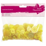DOCRAFTS BUTTONS ASSORTED YELLOW 250G - PMA 354325
