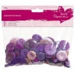 DOCRAFTS BUTTONS ASSORTED PURPLE 250G. - PMA 354327