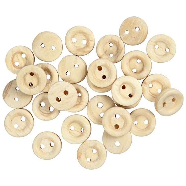 CREATIV WOODEN KNOBS FOR DECORATION D: 8 MM, 50 PCS. - Image 2