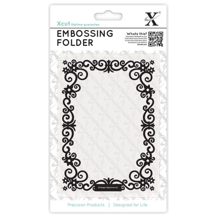 515127-161621 DOCRAFTS RELIEF FOLDER A6 - FLORAL FRAME XCU 515127 - Image 1