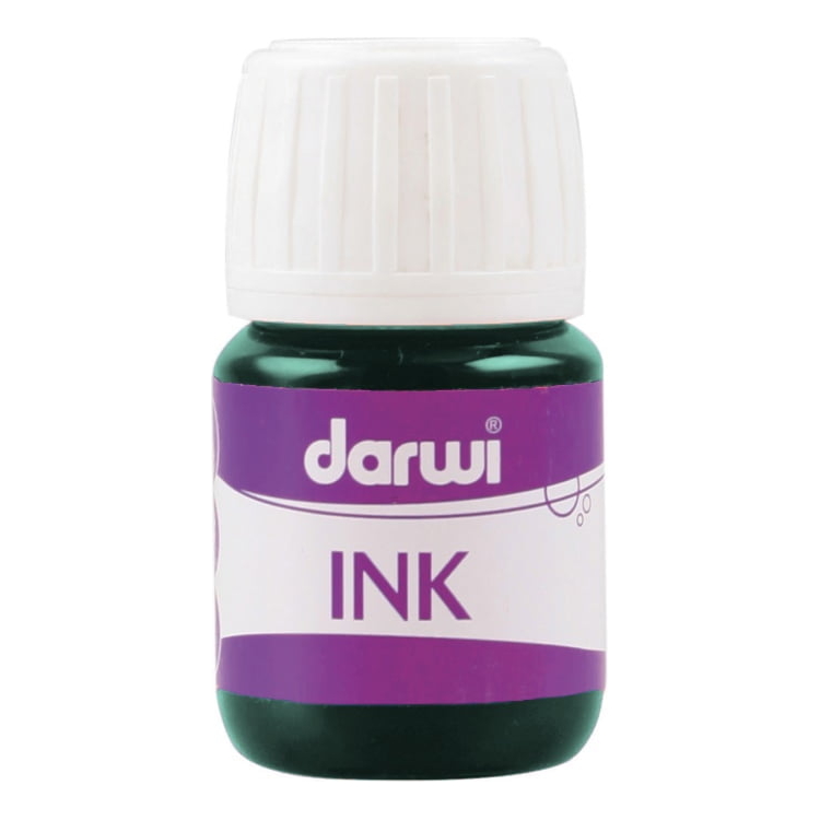 611 DARWI PERMANENT INK 30 ML. - GREEN 611 - Image 1