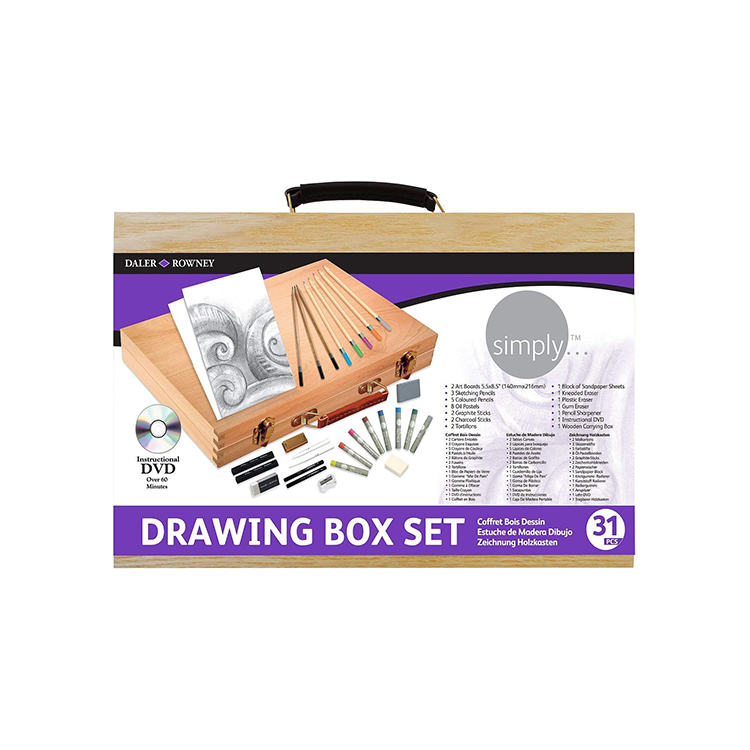 649111 DALER ROWNEY DRAWING BOX SET 31 PIECES - Image 1
