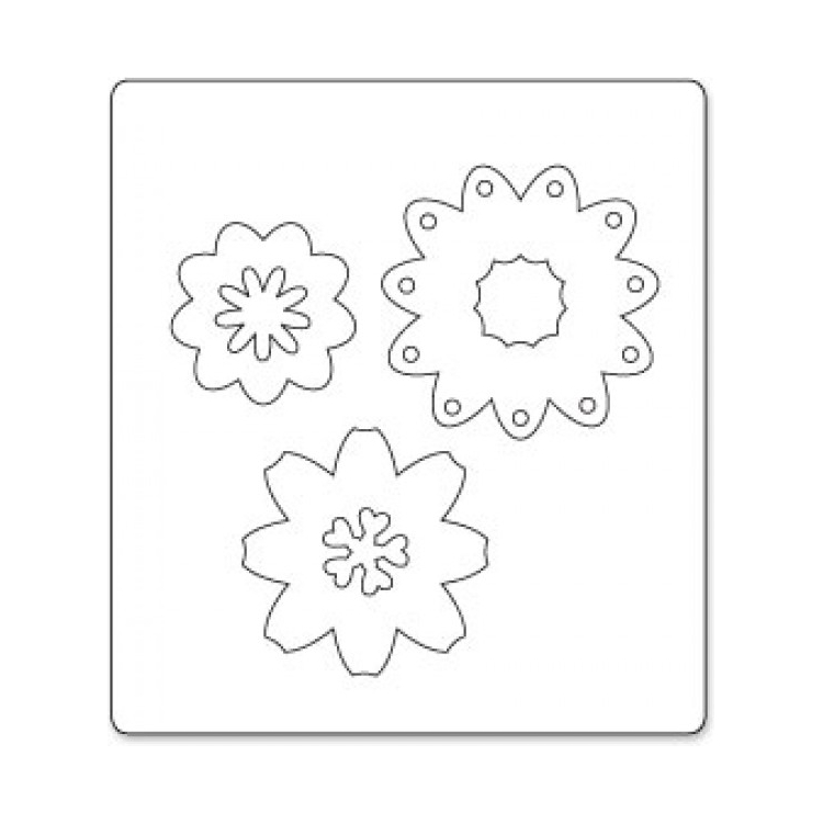 SIZZIX BIGZ CUT DIES - FLOWERS, COTTAGE TRIO - Image 2