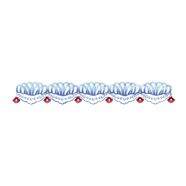 657410 SIZZIX STRIP CUT DIES - FLORAL BEAD EDGING - Image 1