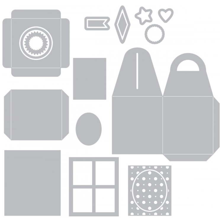 SIZZIX THINLITS CUTTING DIES - BOX, CUPCAKE - Image 4