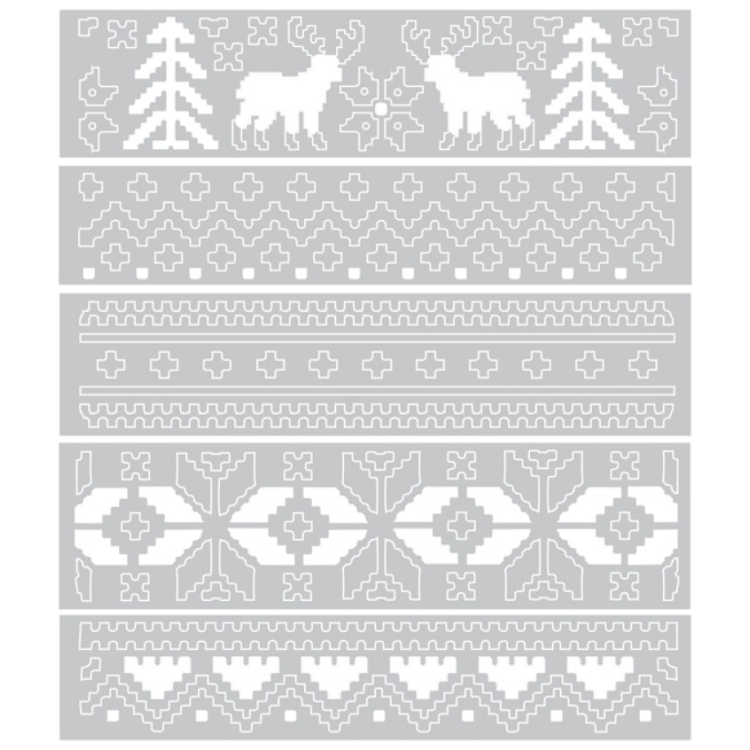 SIZZIX THINLITS CUT PUNCHES - HOLIDAY KNIT - Image 2