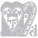SIZZIX THINLITS CUT PUNCHES - CARD, CANDY CANE FOLD - Image 2