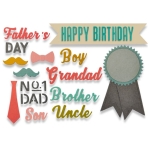 SIZZIX THINLITS CUT DIES - MALE OCCASIONS