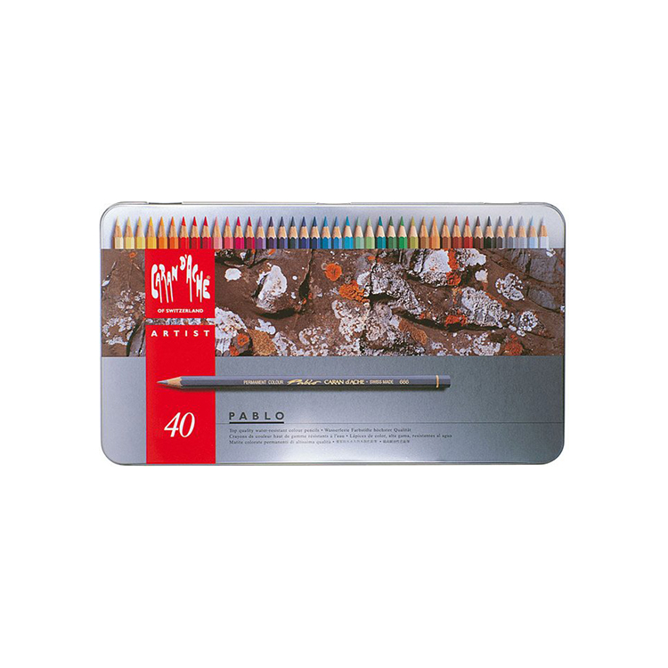 CARAN D'ACHE COLORED PENCILS PABLO SET 40 COLORS - Image 1