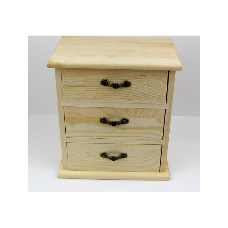 NEWART WOODEN CHEST OF DRAWERS 16/10.5/17.5 - AS-WB20 - GR019 - Image 3