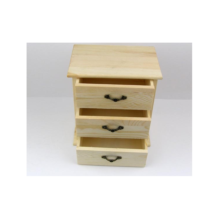 NEWART WOODEN CHEST OF DRAWERS 16/10.5/17.5 - AS-WB20 - GR019 - Image 2