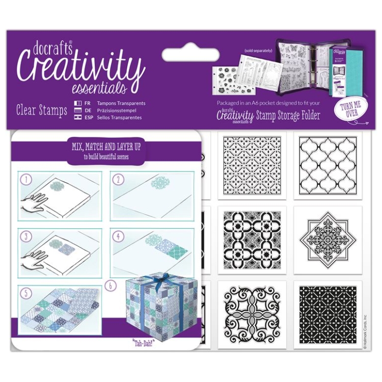 907141-161552 DOCRAFTS SILICONE STAMPS - MOROCCAN TILES DCE 907141 - Image 1
