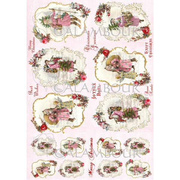 DGR 263 CALAMBOUR DECOUPAGE PAPER 48/33 CM - DGR 263 - Image 1