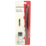 MANUSCRIPT SET OF PEN, PEN HANDLE AND SILVER INK MDP260S