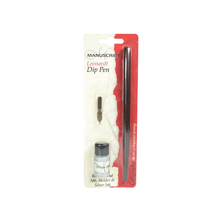 MANUSCRIPT SET OF PEN, PEN HANDLE AND SILVER INK MDP260S - Image 1