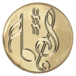 MANUSCRIPT DECORATIVE BRASS PRINTING COIN MSH727MUS