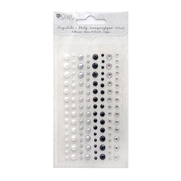 003111 DP CRAFT PEBBLES AND PEARLS SELF-ADHESIVE, 120PCS. GRKP-003 - Image 1