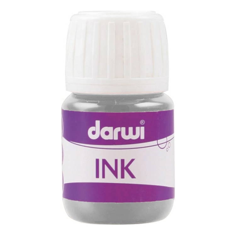 080 DARWI PERMANENT INK 30 ML. - SILVER 080 - Image 1