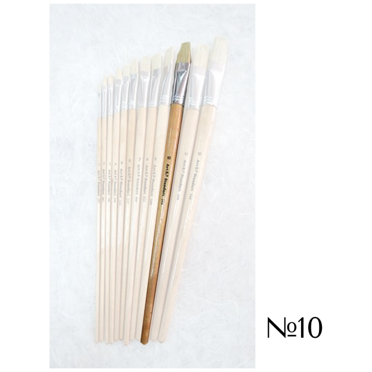 144010 STANDART BRUSH BRUSH FLAT WITH LONG HANDLE No10 - Image 1