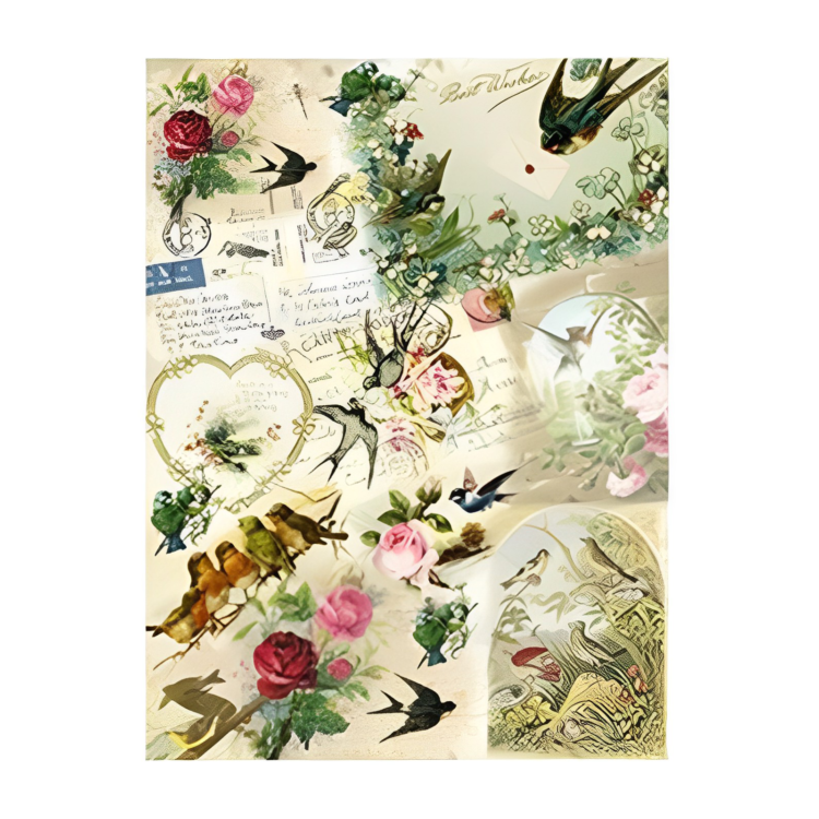 147084-142085 CADENCE DECOUPAGE RICE PAPER A4 - 084 - Image 1