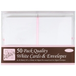 DOCRAFTS CARDS WITH ENVELOPES A6 50 PCS WHITE - 1511020