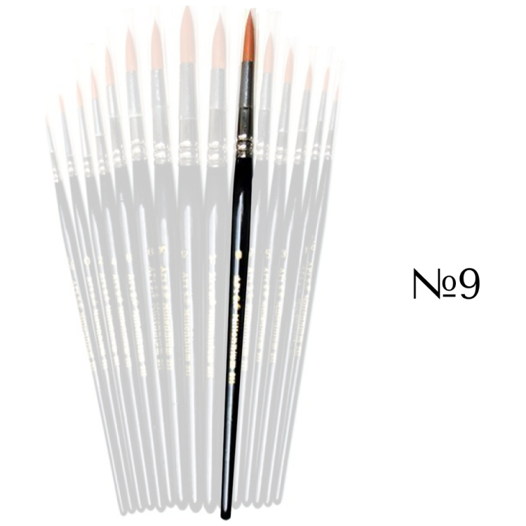 211009 MILLENNIUM SYNTHETIC BRUSH ROUND No9 - Image 1
