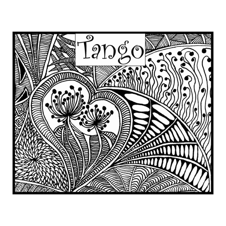 339101-89726 HELEN BREIL DESIGNS RUBBER STAMP- TANGO - Image 1