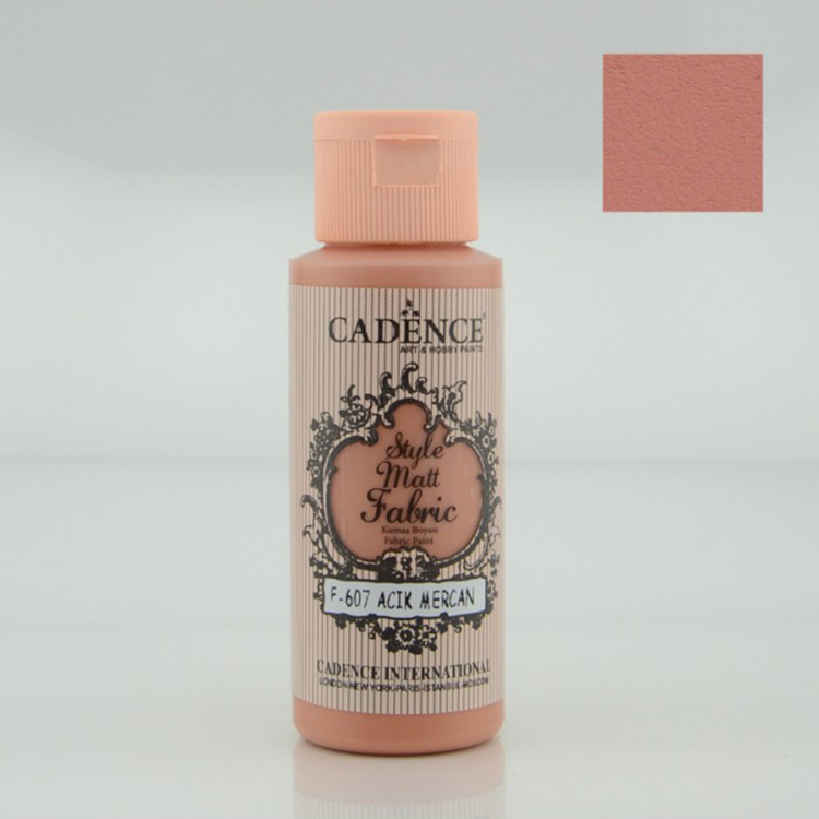 CADENCE TEXTILE DYE STYLE MATT 59 ML - LIGHT CORAL F-607 - Image 1