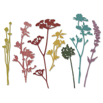 SIZZIX THINLITS CUT PUNCHES - WILDFLOWERS