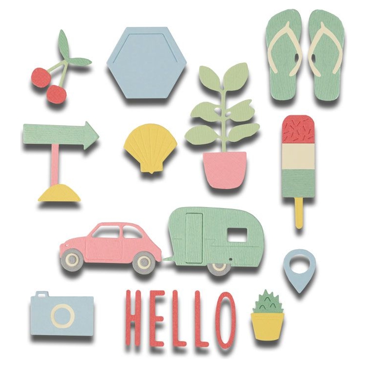 662547 SIZZIX THINLITS CUT DIES - SUMMER TIME - Image 1
