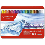 CARAN D'ACHE WATERCOLOR CRAYONS NEOCOLOR II SET 40 COLORS