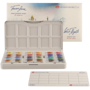 WHITE NIGHTS WATERCOLOR PAINTS SET 24 PANS IN PLASTIC BOX