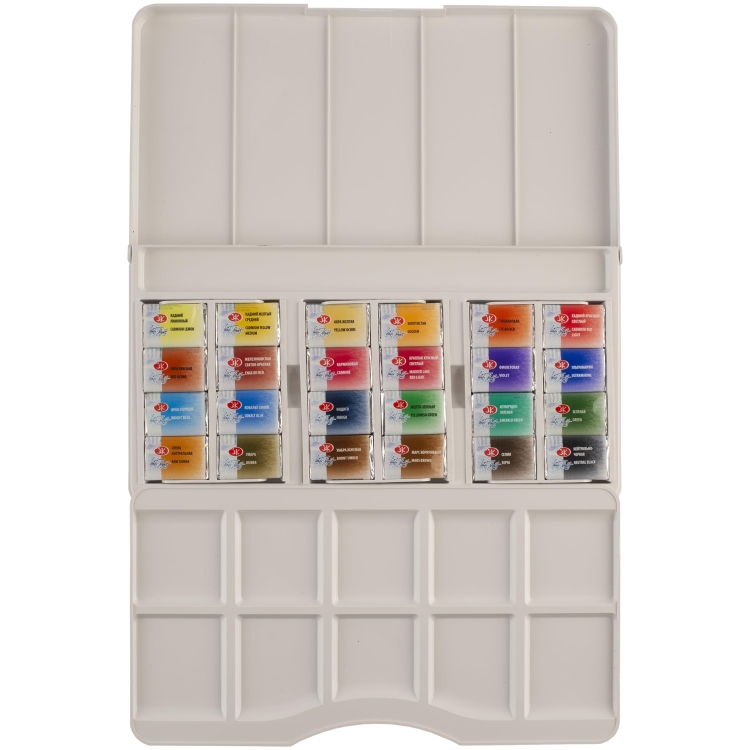 WHITE NIGHTS WATERCOLOR PAINTS SET 24 PANS IN PLASTIC BOX - Image 3