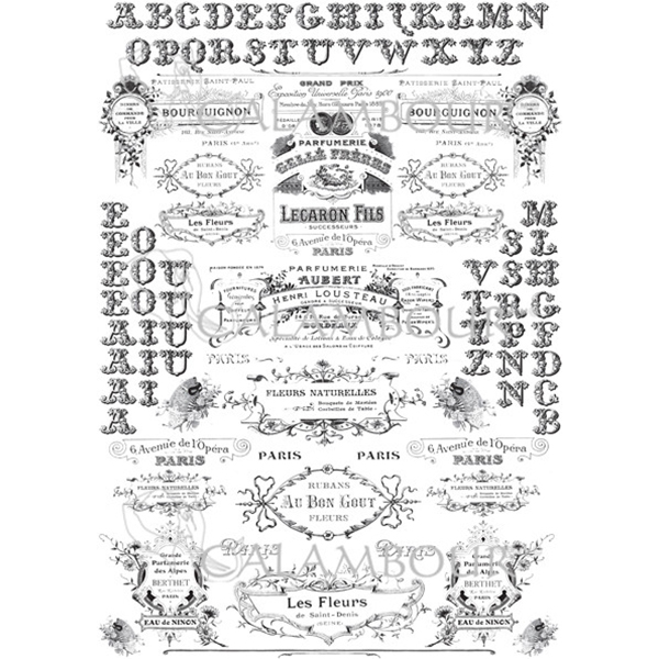 DGR 248 CALAMBOUR DECOUPAGE PAPER 48/33 CM - DGR 248 - Image 1