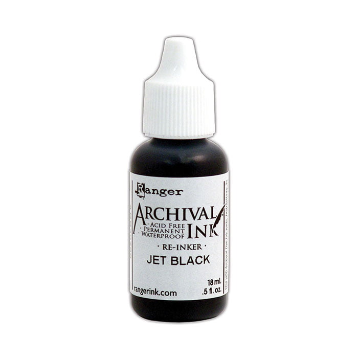 JET BLACK RANGER ARCHIVAL PERMANENT INK 18ML - JET BLACK - Image 1