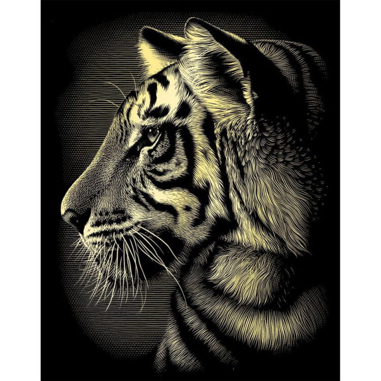 REEVES SCRATCH PAINTING KIT - TIGER PPCFM62 - Image 2