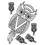HOT FIX TRANSFER DECORATION FOR TEXTILE OWLS