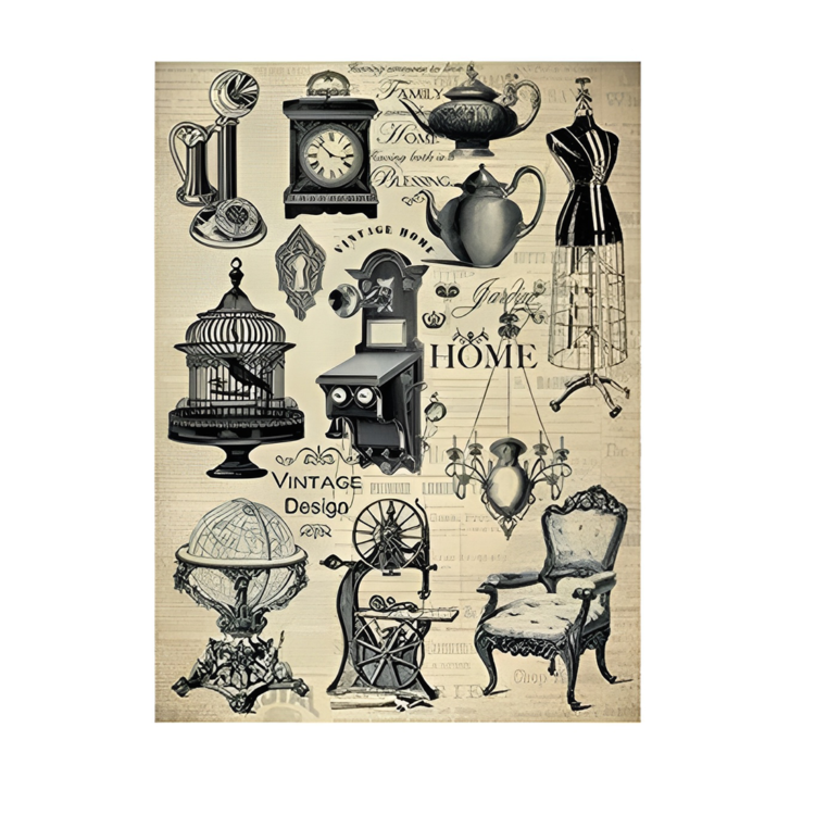 147210 CADENCE DECOUPAGE RICE PAPER A4 - 210 - Image 1
