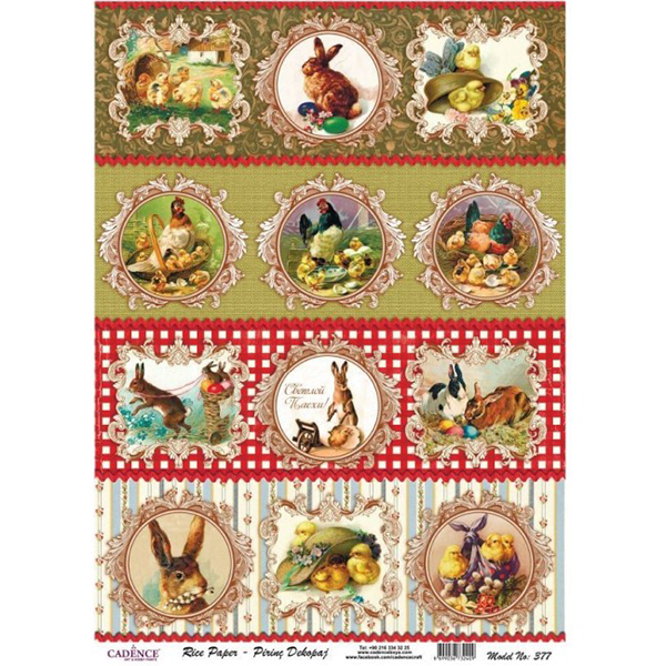 147377 CADENCE DECOUPAGE RICE PAPER A4 - 377 - Image 1