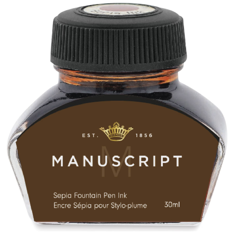 020103 MANUSCRIPT CALLIGRAPHY INK SEPIA 30ML MS0201SP - Image 1