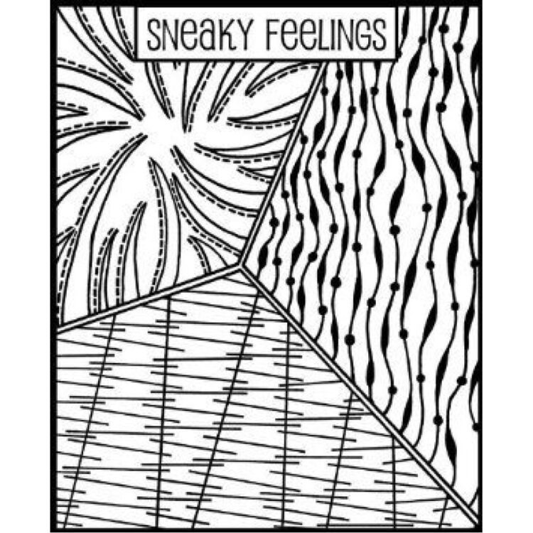 339115 HELEN BREIL DESIGNS RUBBER STAMP- SNEAKY FEELINGS - Image 1