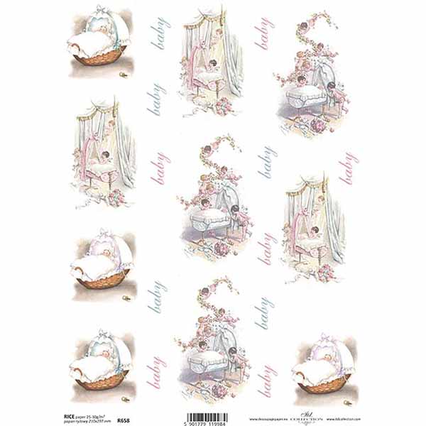 658 ITD COLLECTION DECOUPAGE RICE PAPER A4 - R0658 - Image 1