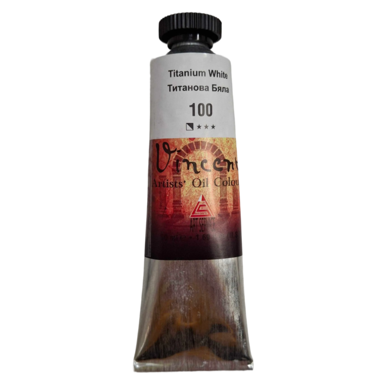 990100-1000x1000 VINCENT OIL PAINT 50 ML. - TITANIUM WHITE - Image 1