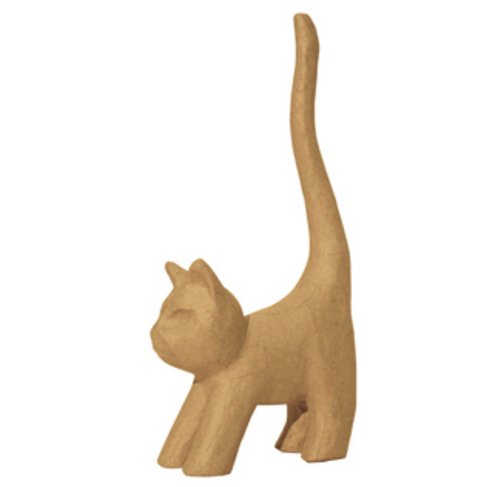 AP129O DECOPATCH PAPIER-MÂCHÉ TAIL CAT - AP129O - Image 1