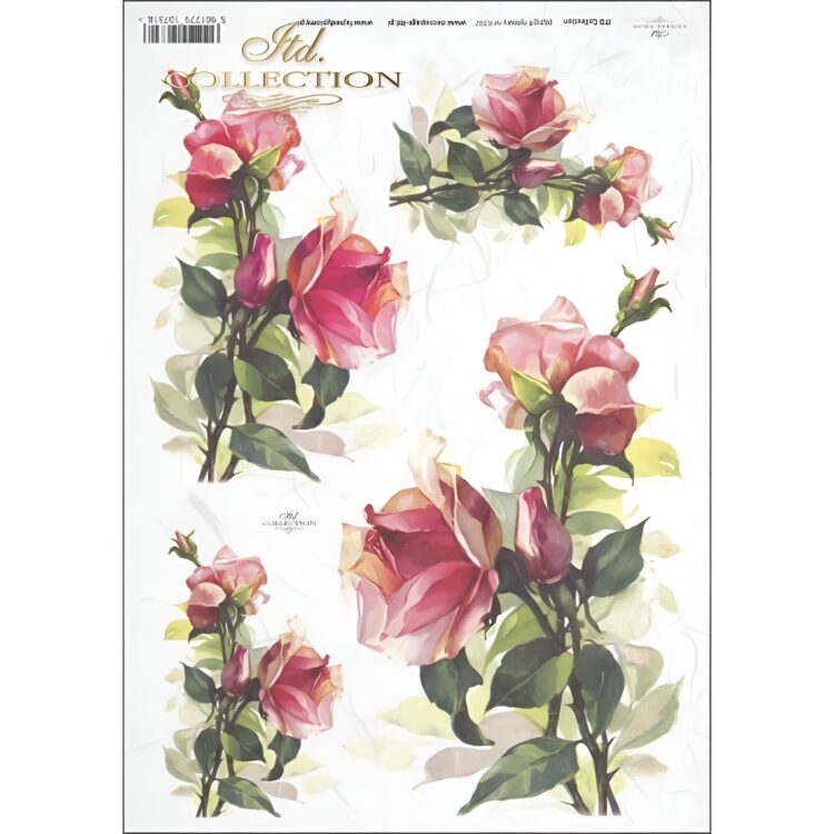 ITD COLLECTION DECOUPAGE RICE PAPER A4 - R0392 - Image 1