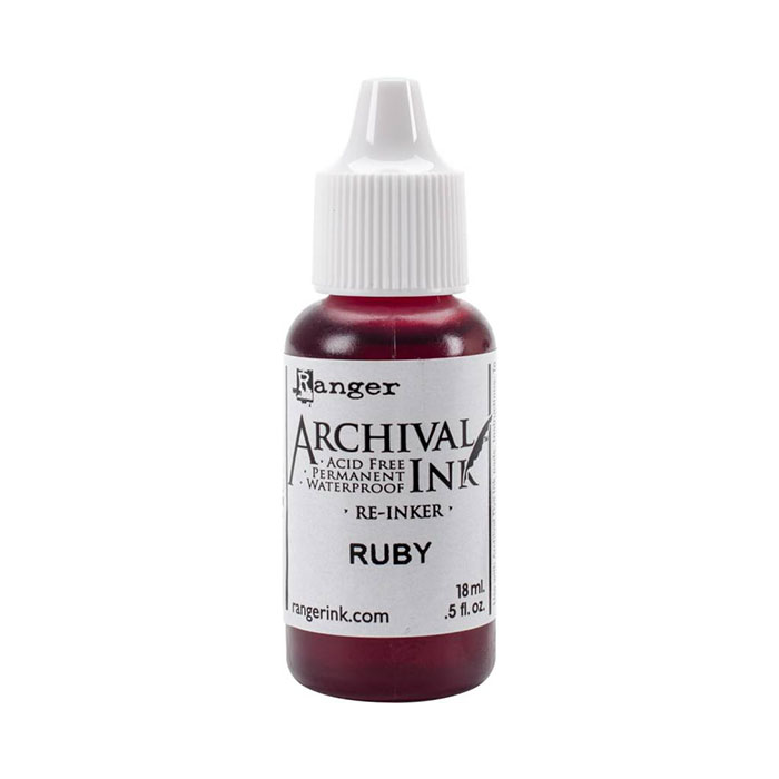 _0002_ruby RANGER ARCHIVAL PERMANENT INK 18ML - RUBY - Image 1